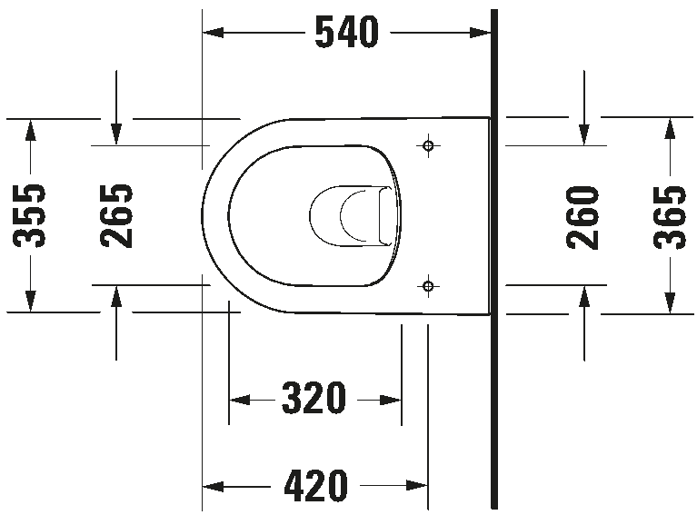 Wall-mounted toilet, 255709