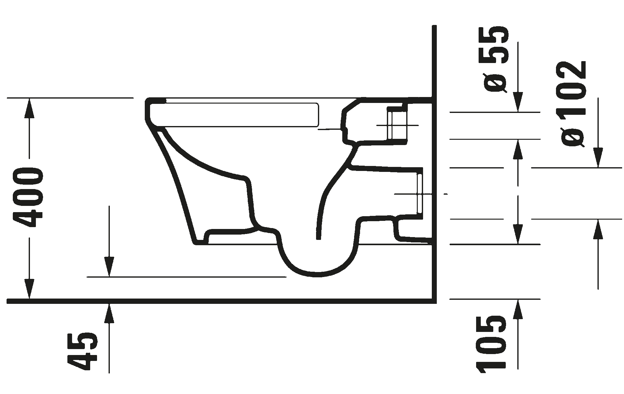 Wall-mounted toilet, 256109