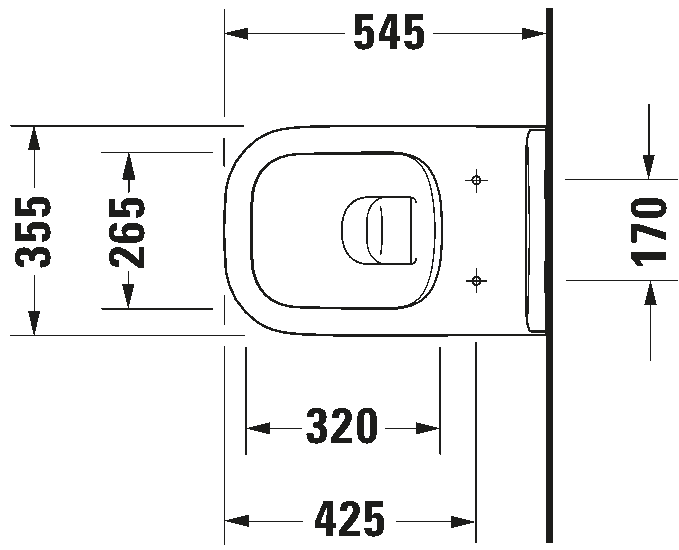 Wall-mounted toilet, 257009