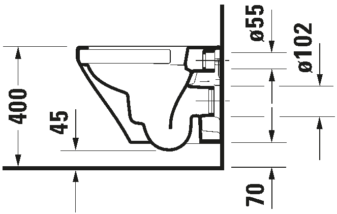 Wall-mounted toilet Compact, 257109