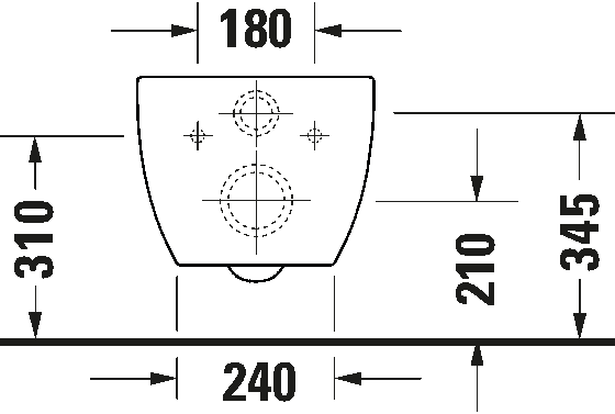 Wall-mounted toilet, 257209