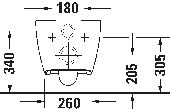 Wall-mounted toilet Viu Compact, 257309