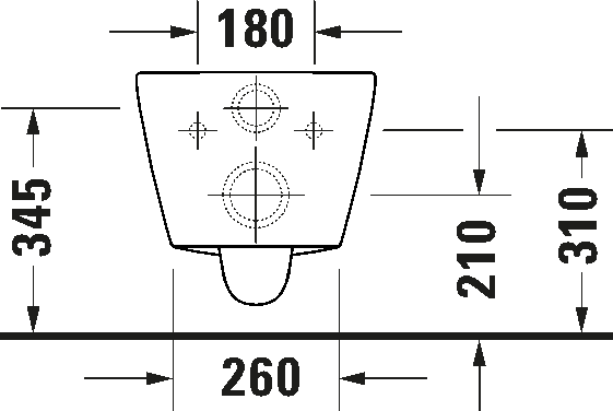 Wall-mounted toilet, 257709