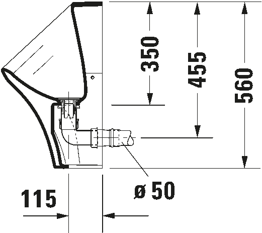 Waterless urinal Dry, 280830