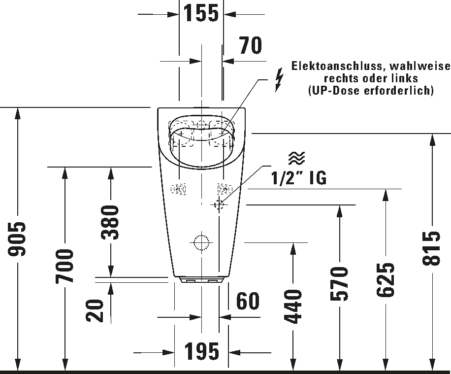 Electronic urinal, 280931