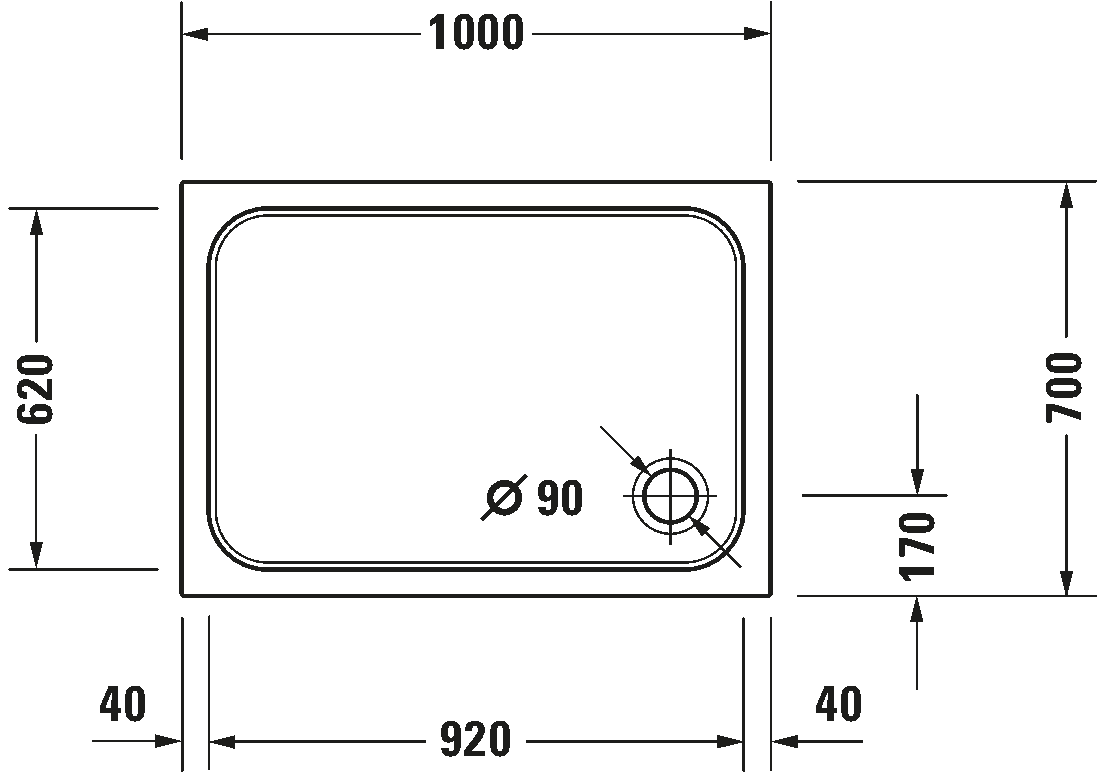 Shower tray, 720093