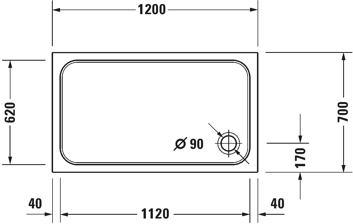 Shower tray, 720094