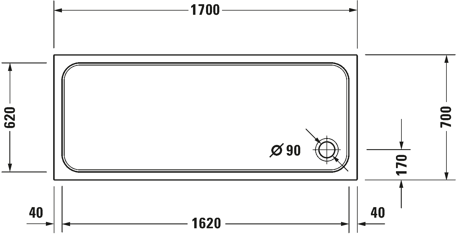 Shower tray, 720096