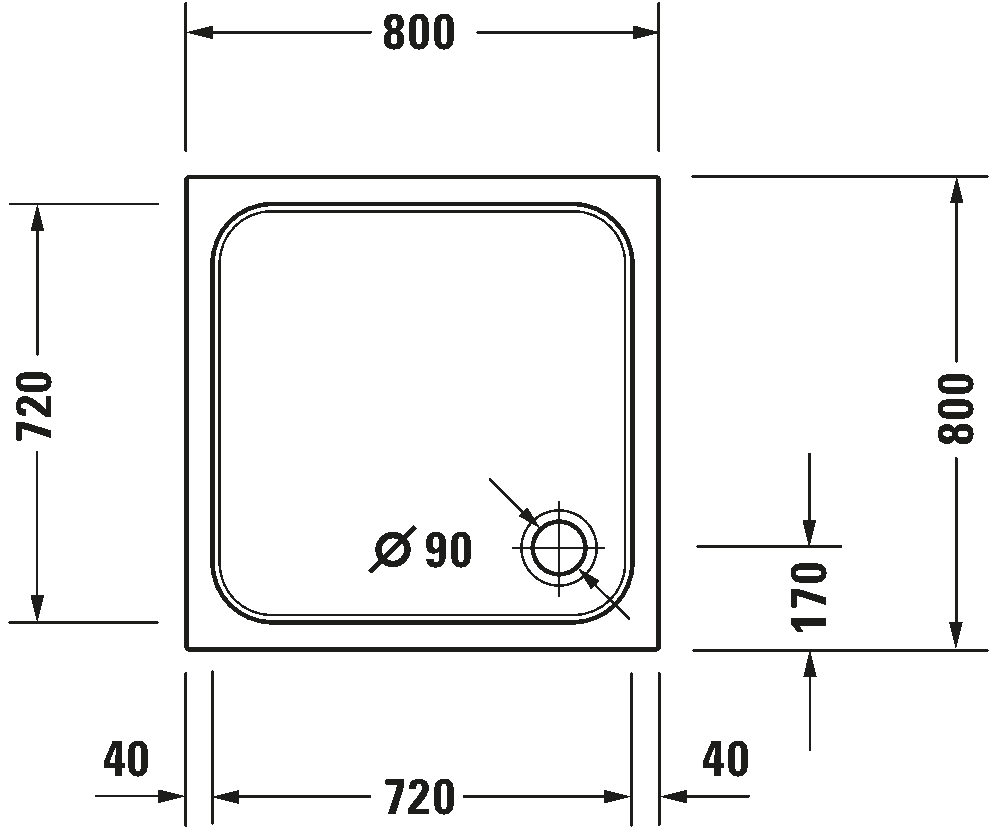 Shower tray, 720101