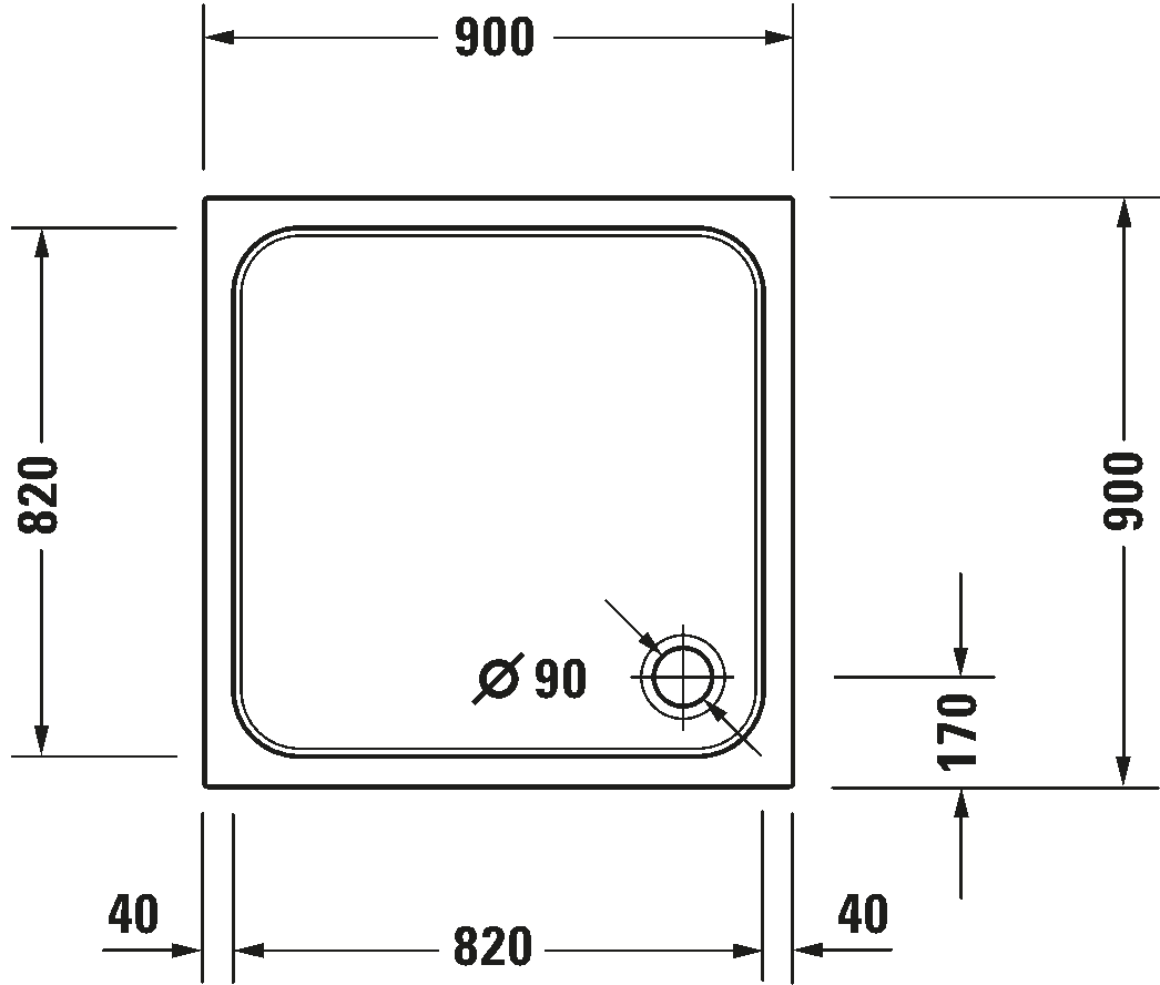 Shower tray, 720102