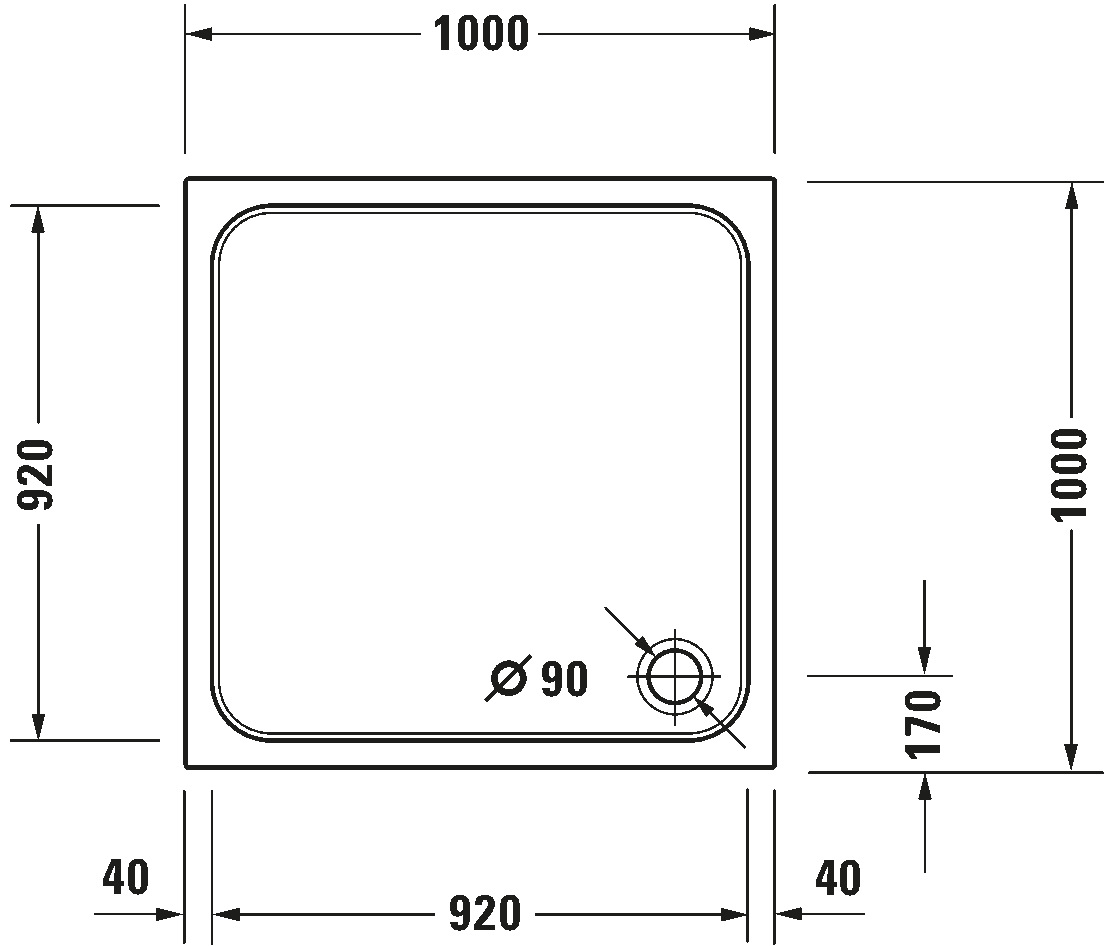 Shower tray, 720103