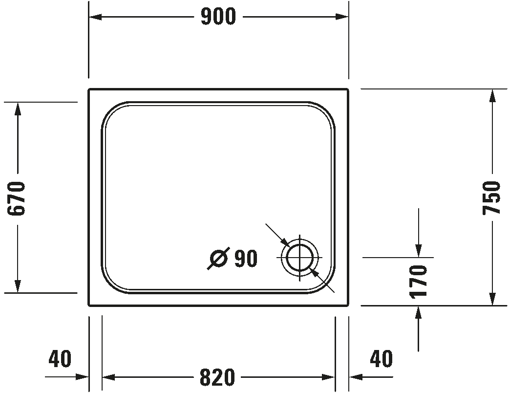 Shower tray, 720104