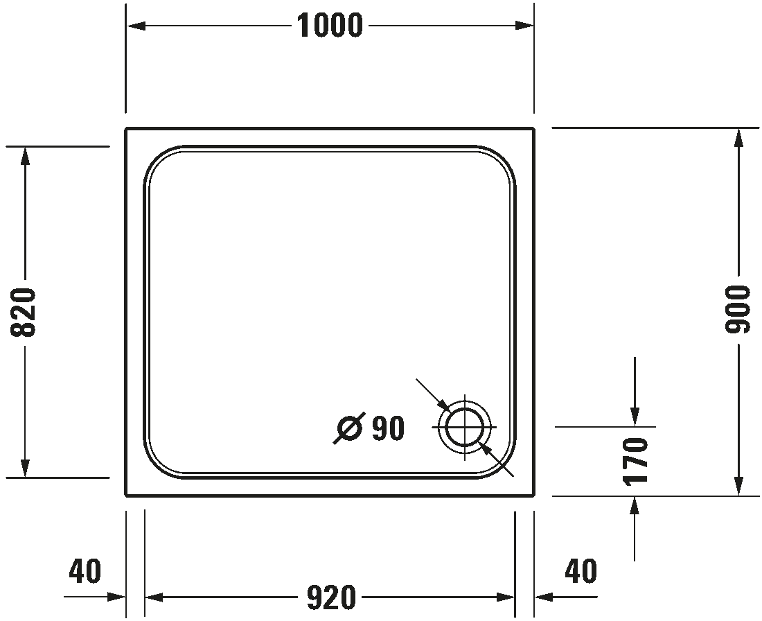 Shower tray, 720107