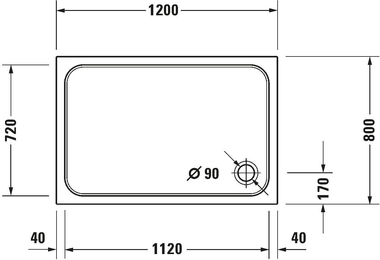 Shower tray, 720113