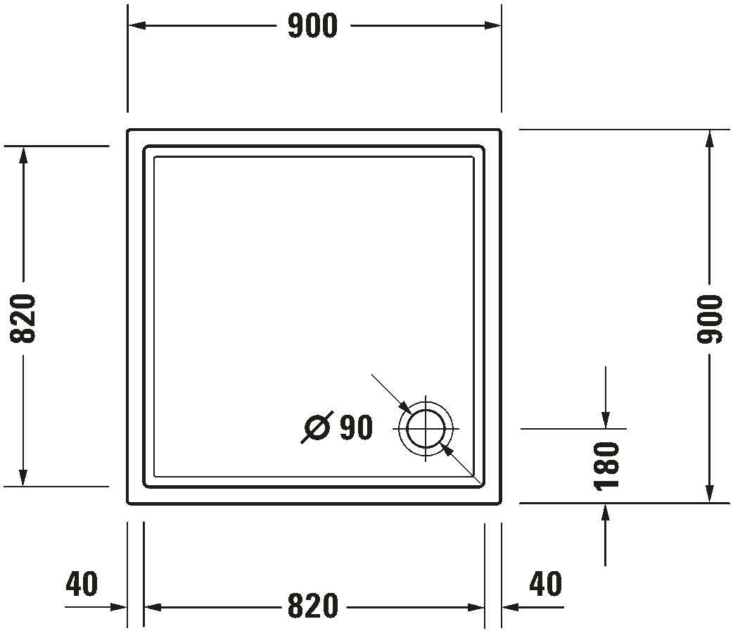 Shower tray, 720115