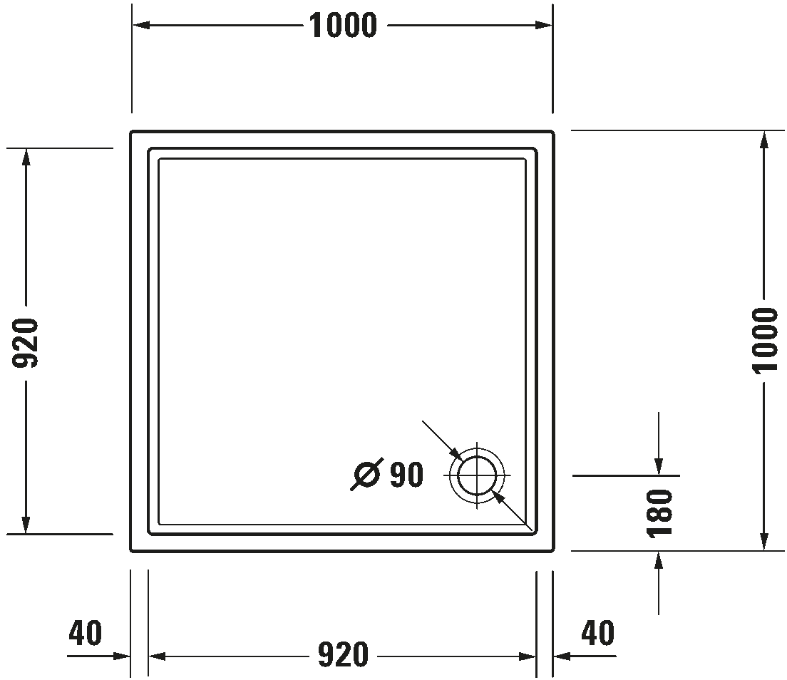 Shower tray, 720116