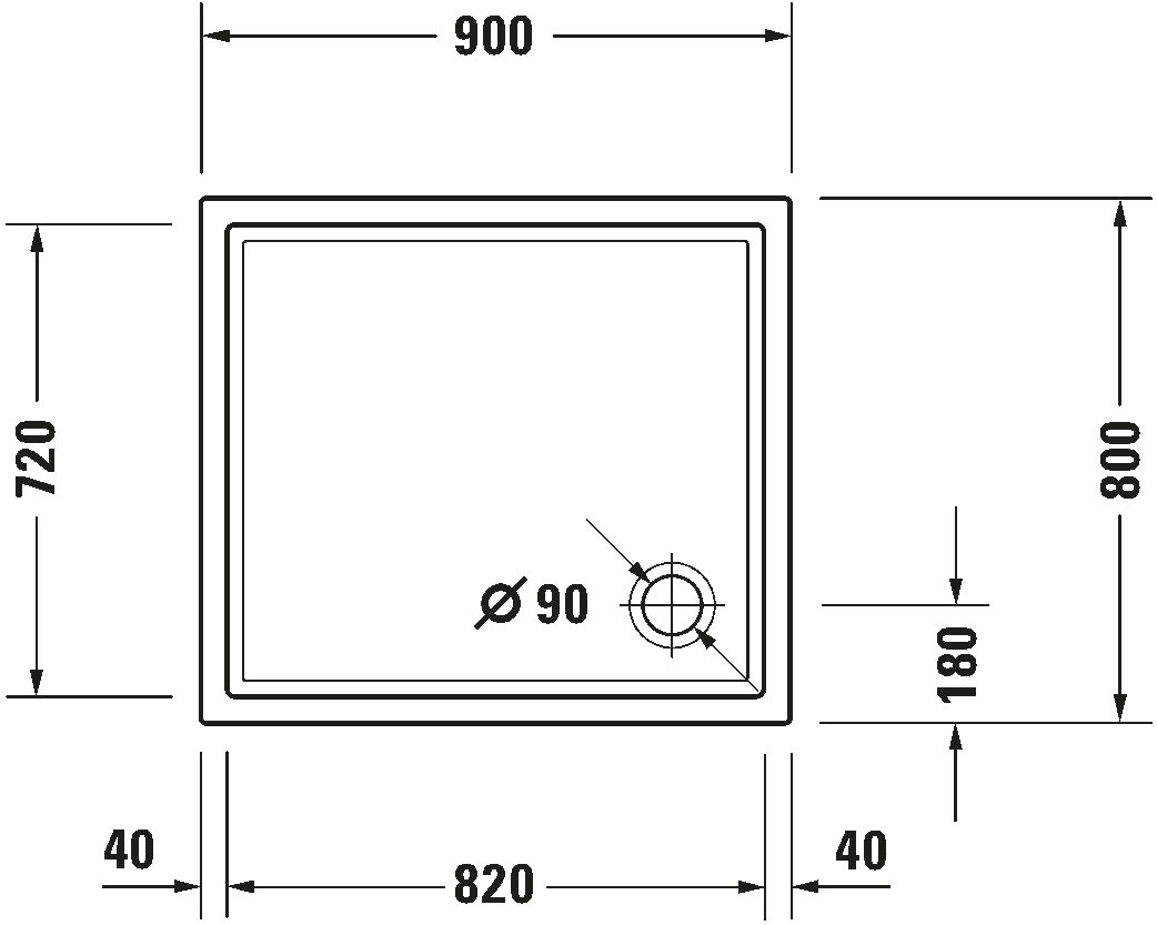 Shower tray, 720118