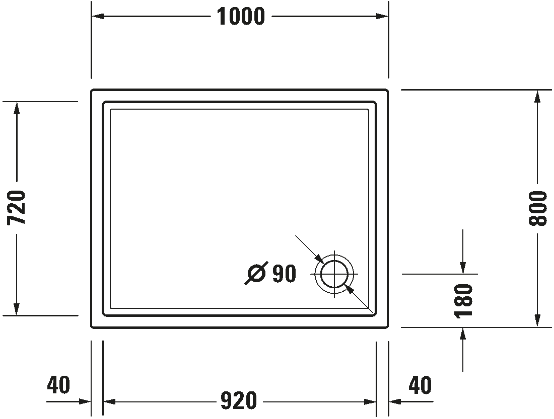 Shower tray, 720119