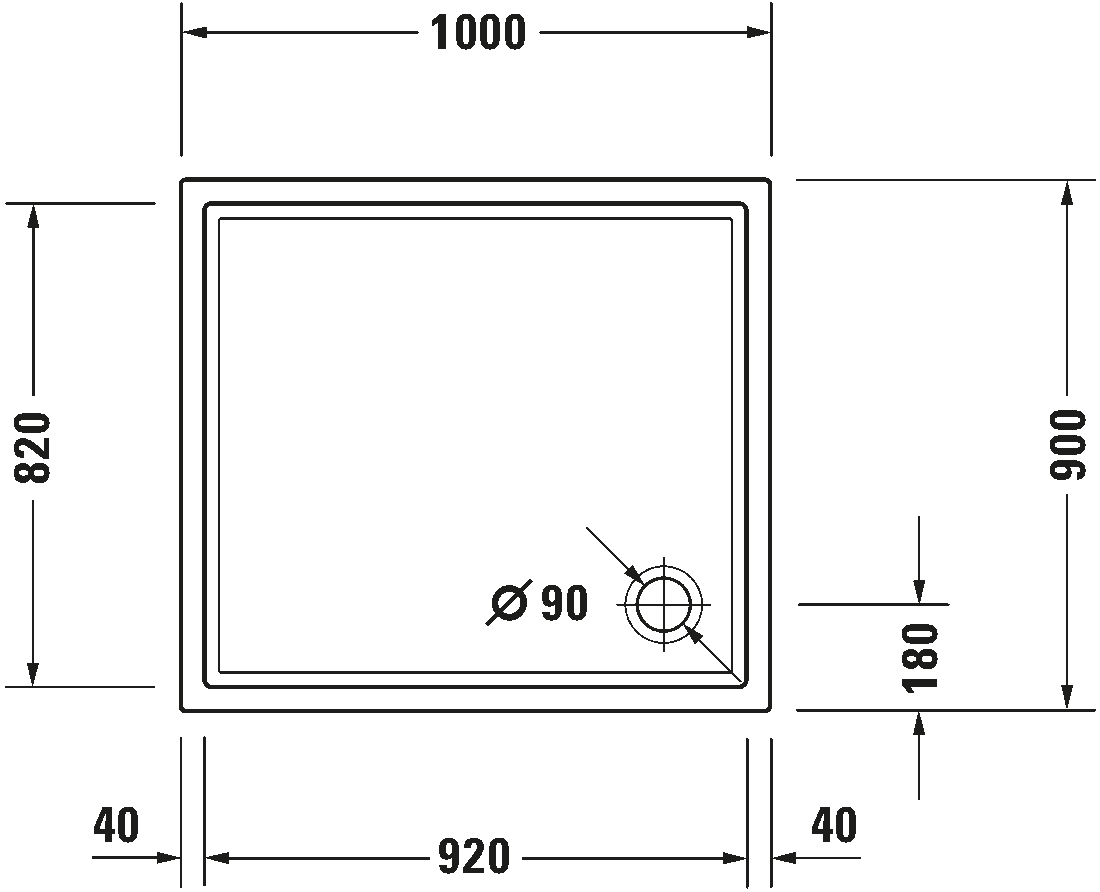 Shower tray, 720120