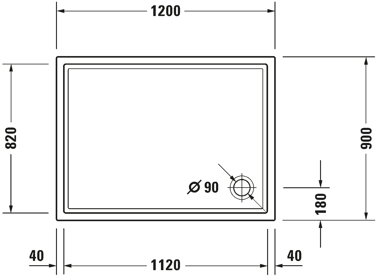 Shower tray, 720122