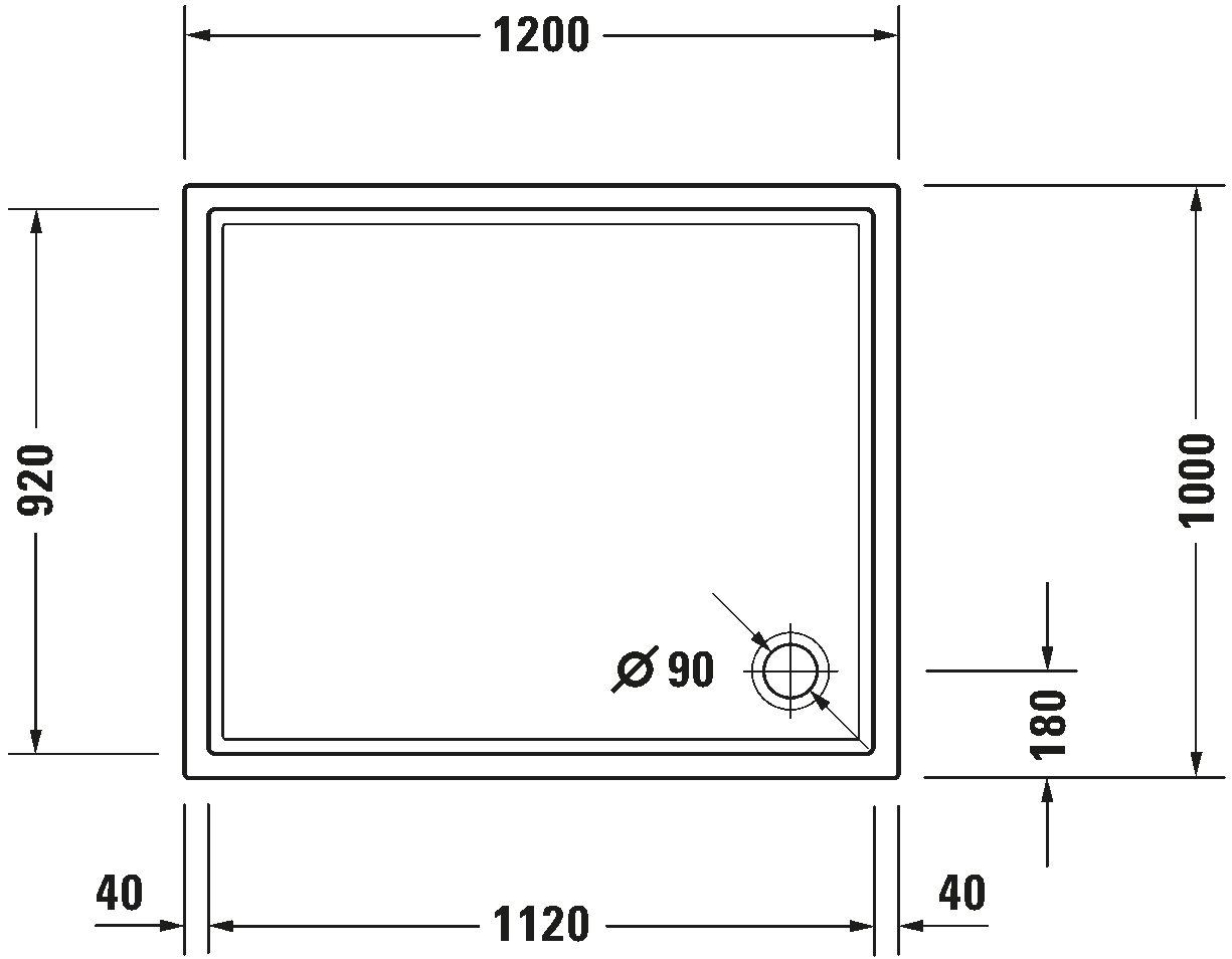 Shower tray, 720123