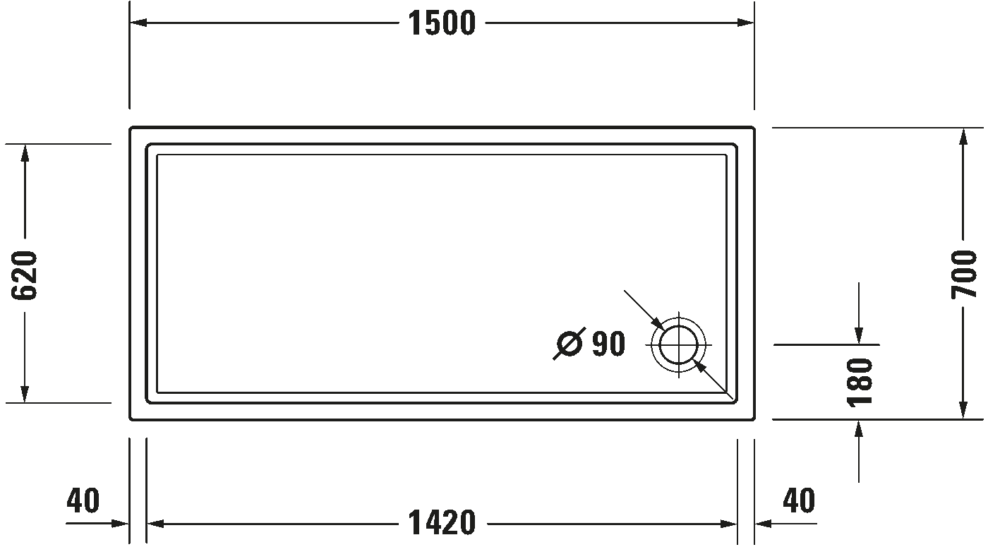 Shower tray, 720127