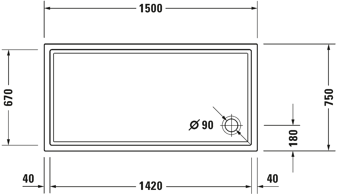 Shower tray, 720128