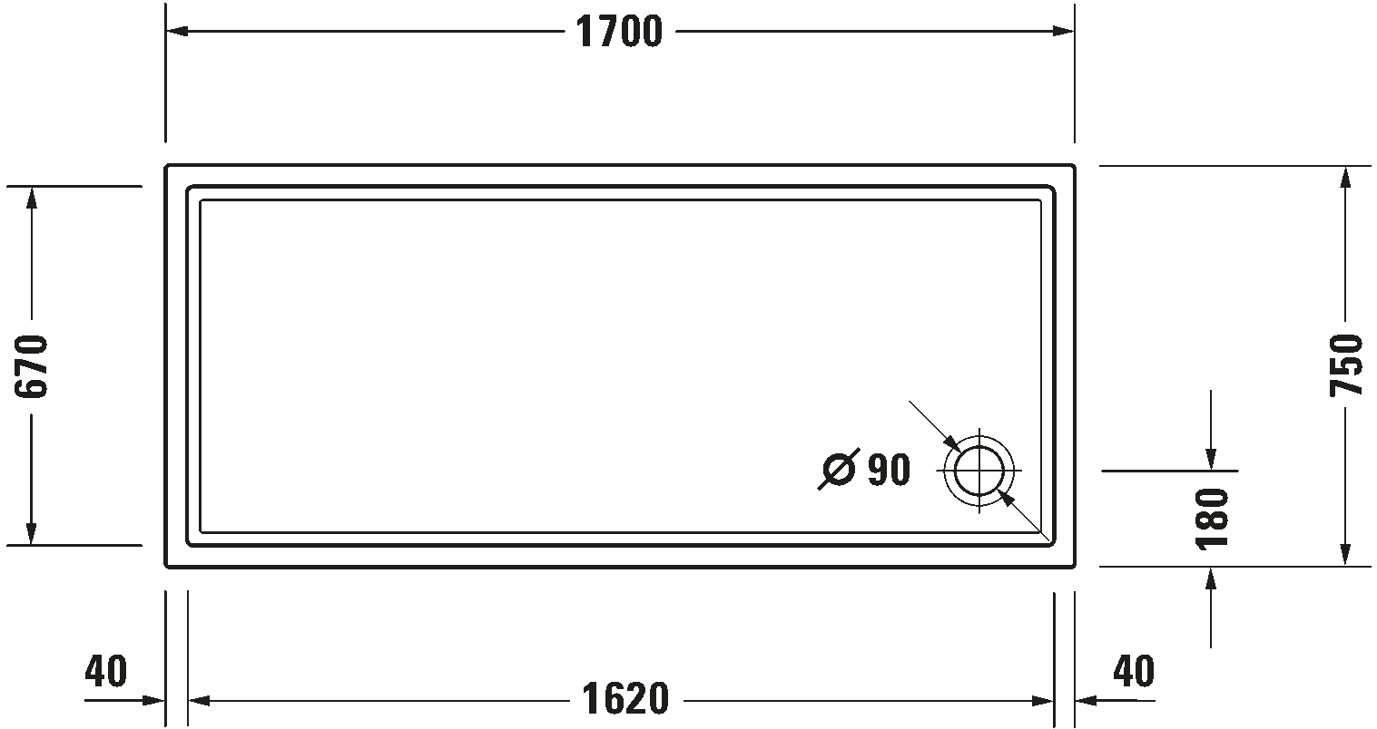 Shower tray, 720132