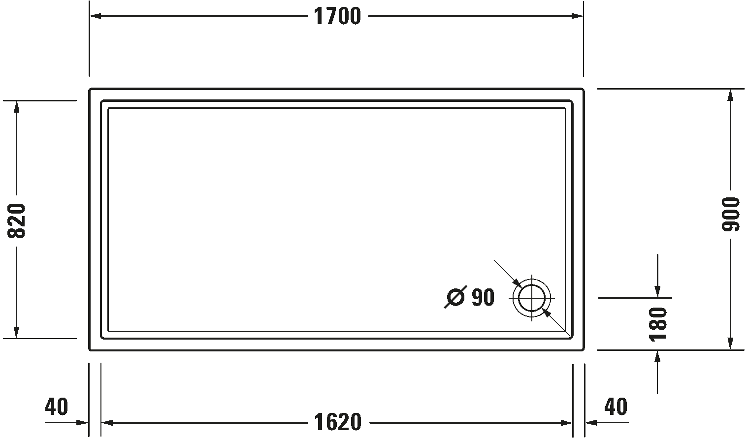 Shower tray, 720133