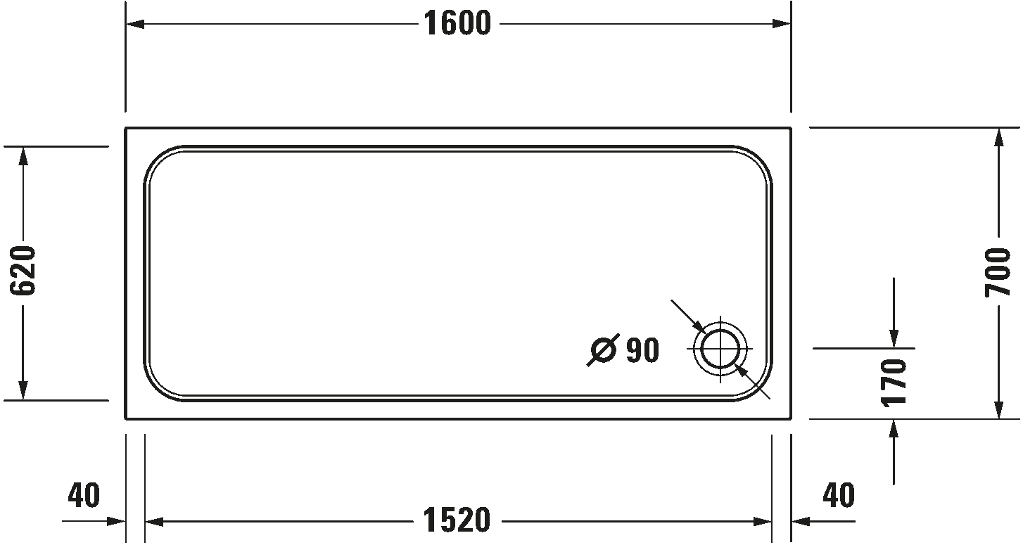 Shower tray, 720163