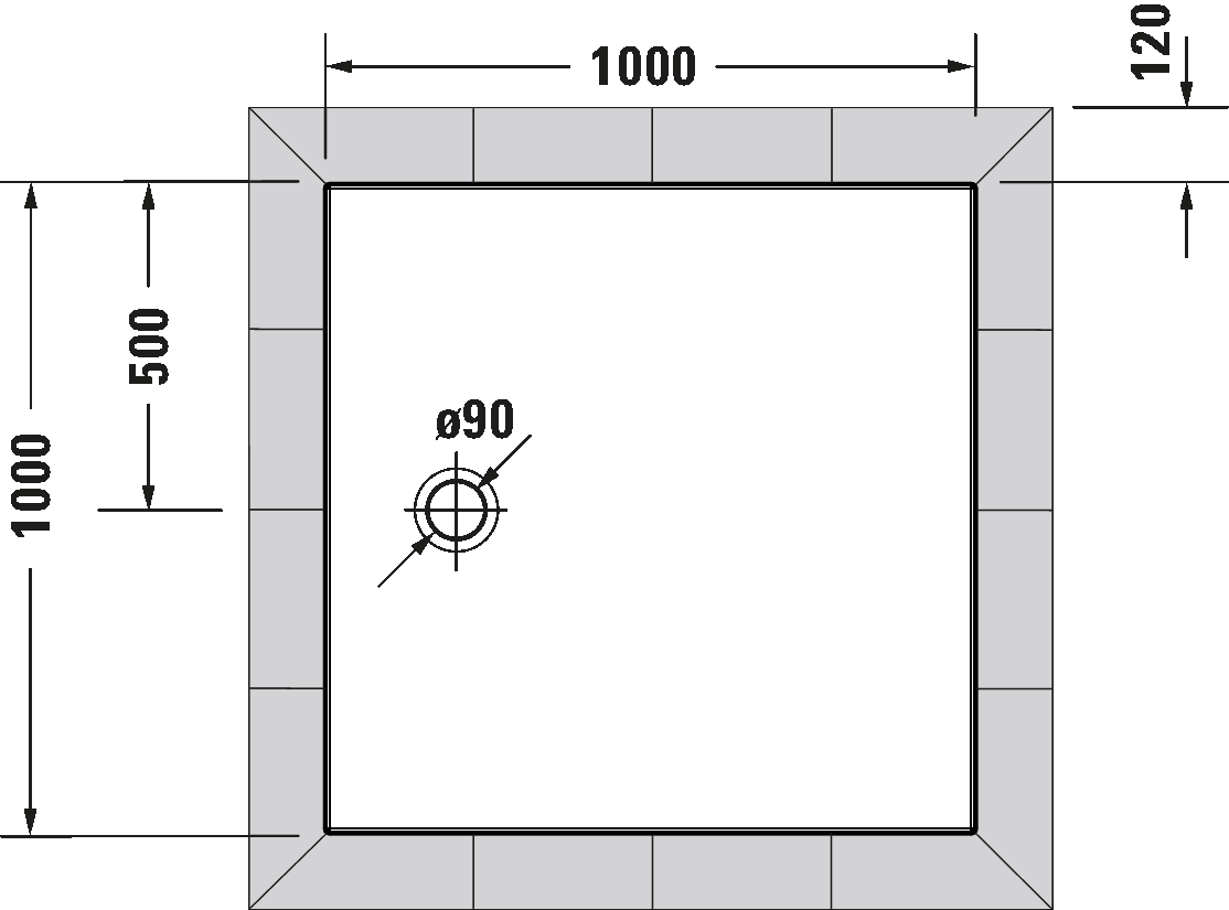 Shower tray, 720189