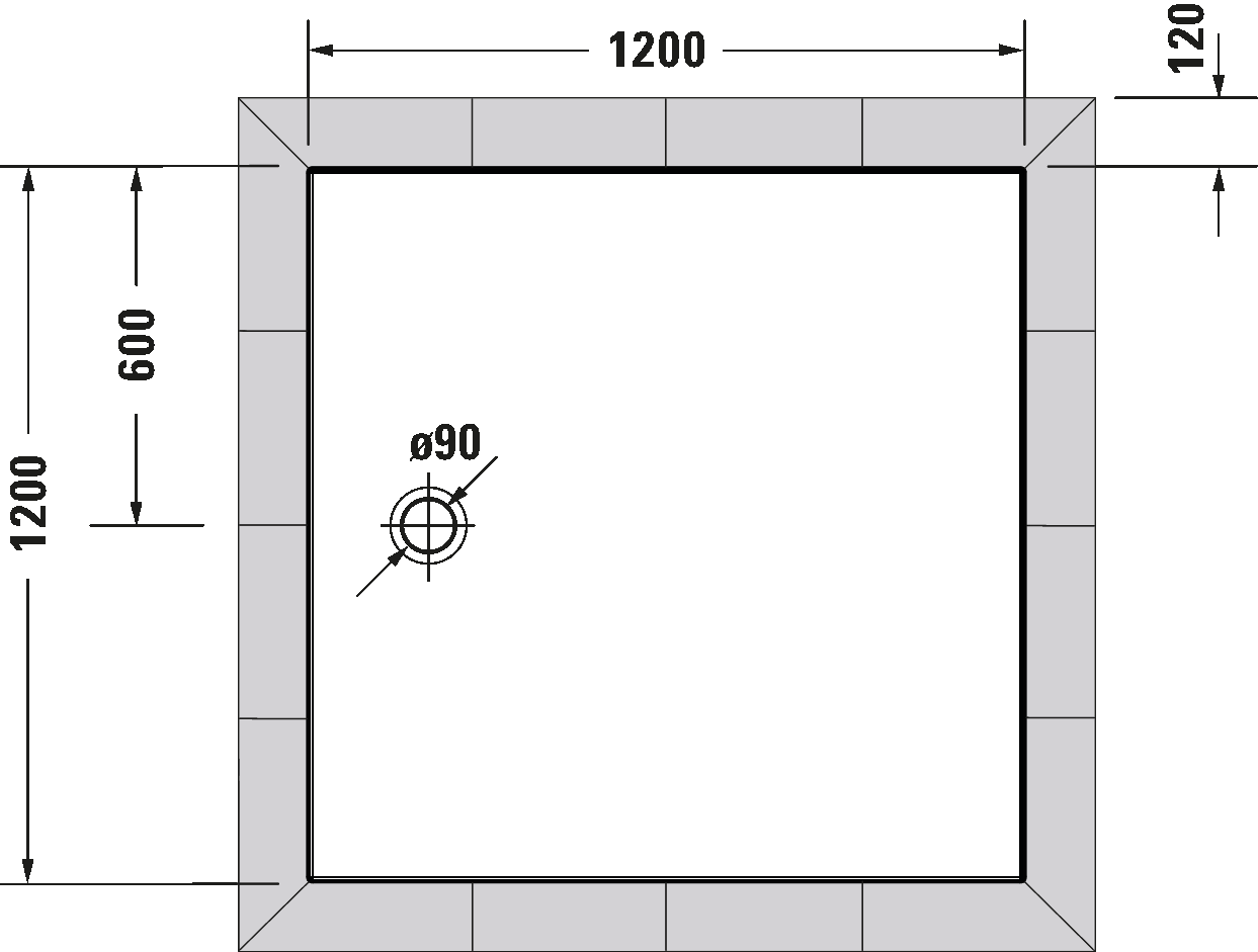 Shower tray, 720190