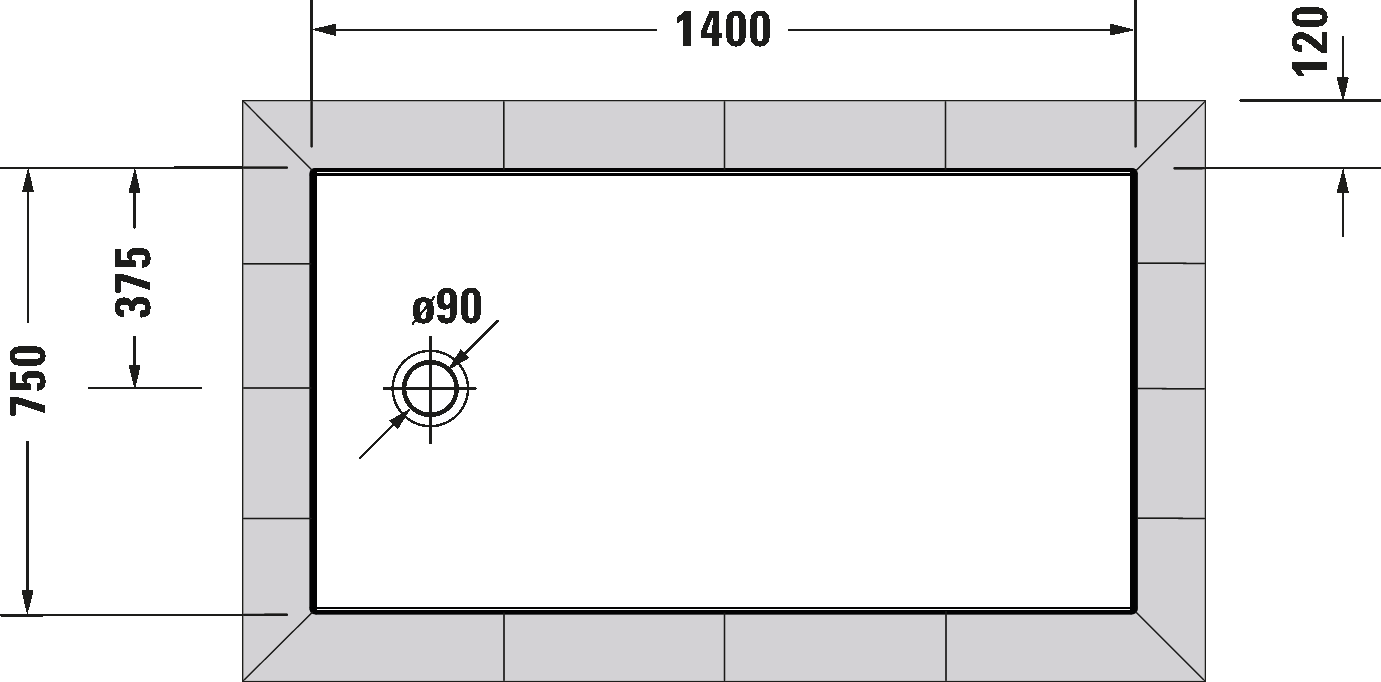 Shower tray, 720200