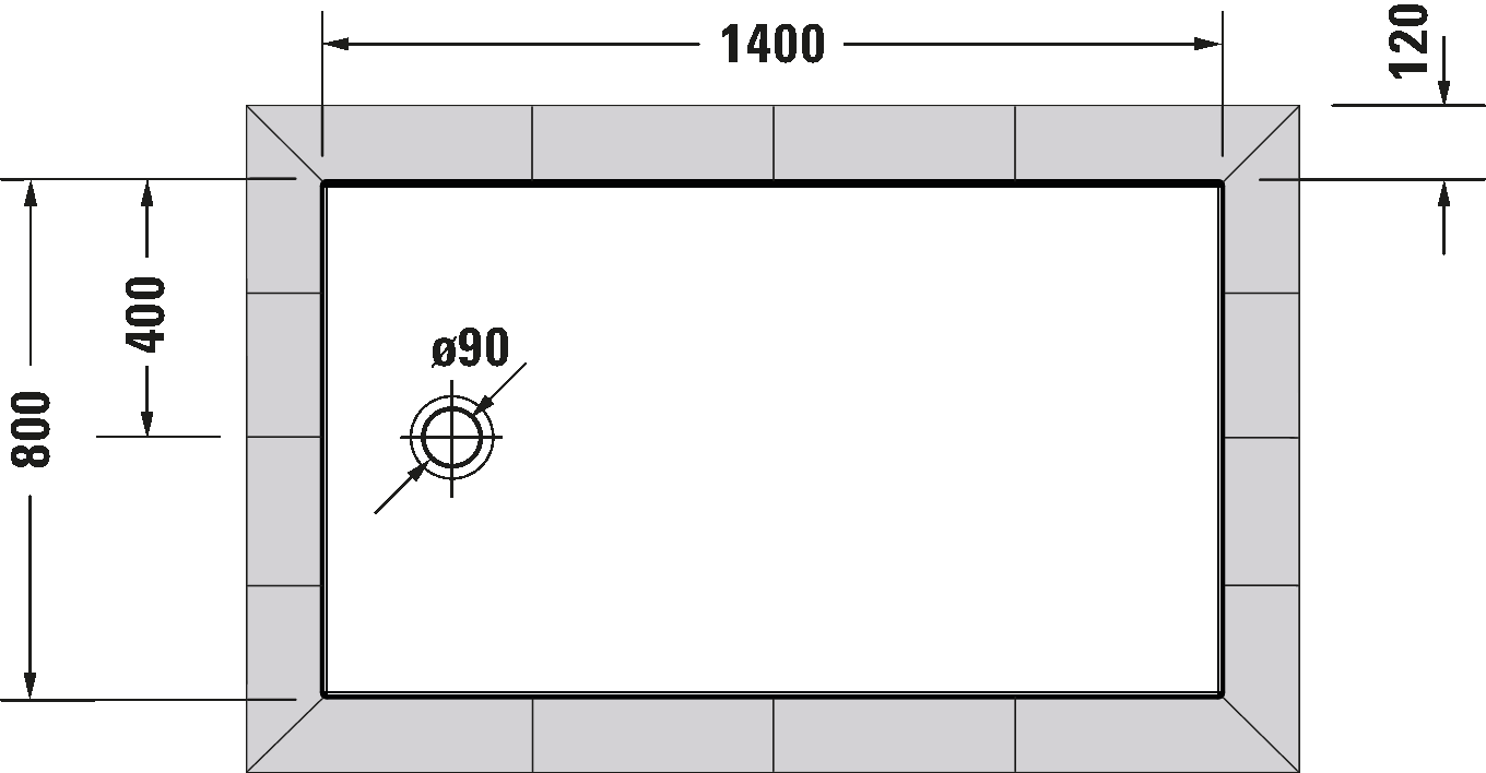 Shower tray, 720201