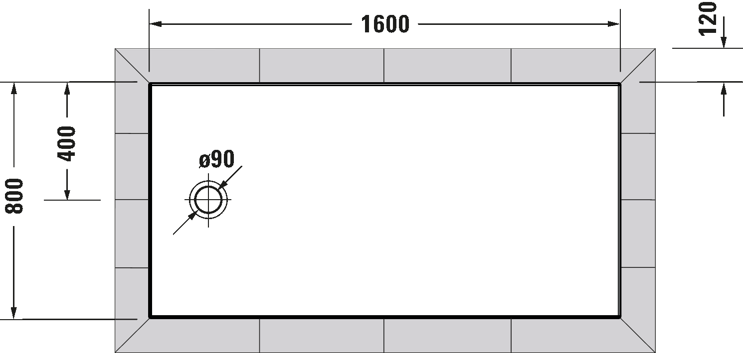 Shower tray, 720207