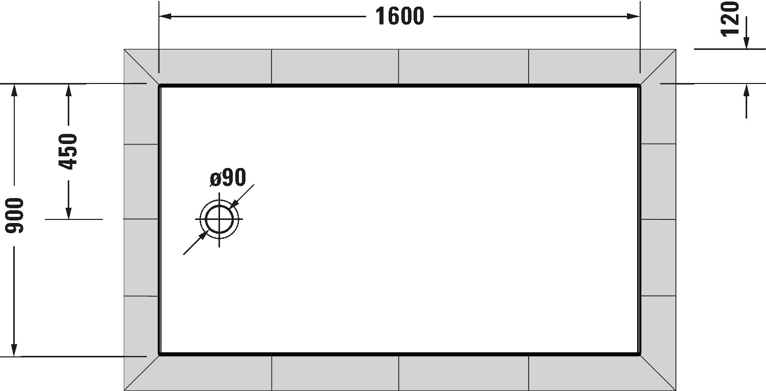 Shower tray, 720208