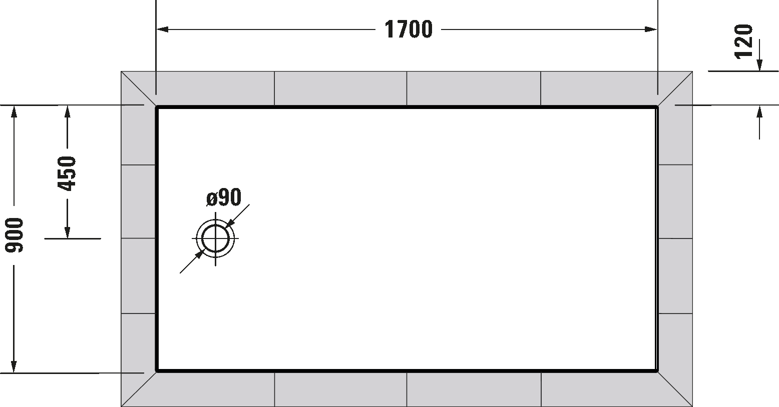 Shower tray, 720212