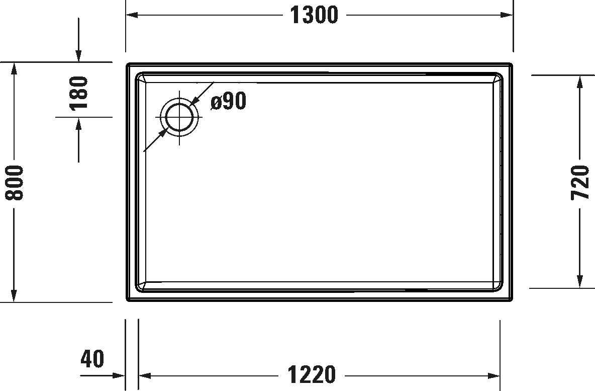 Shower tray, 720235