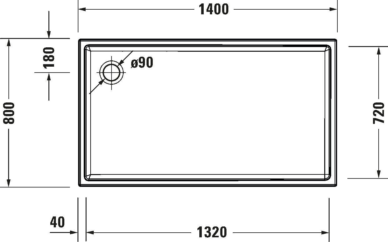 Shower tray, 720236