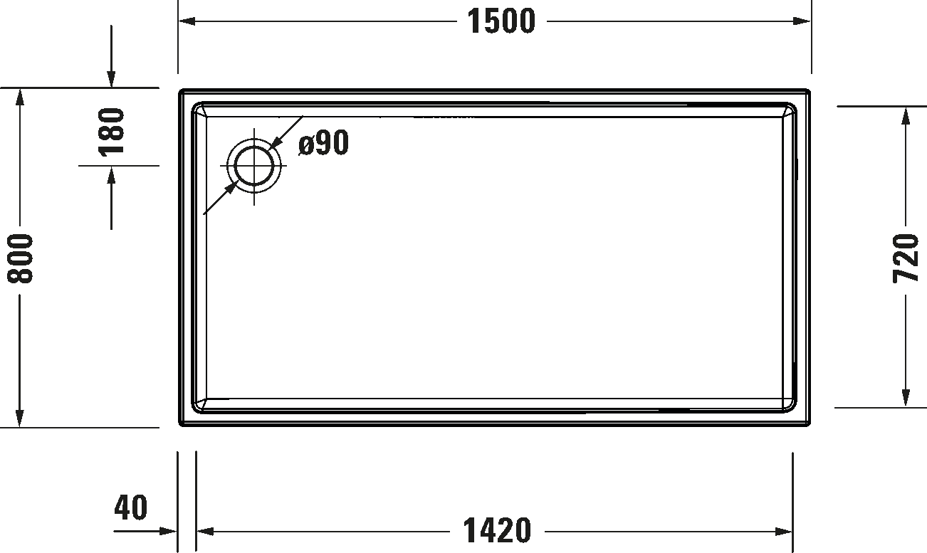 Shower tray, 720237