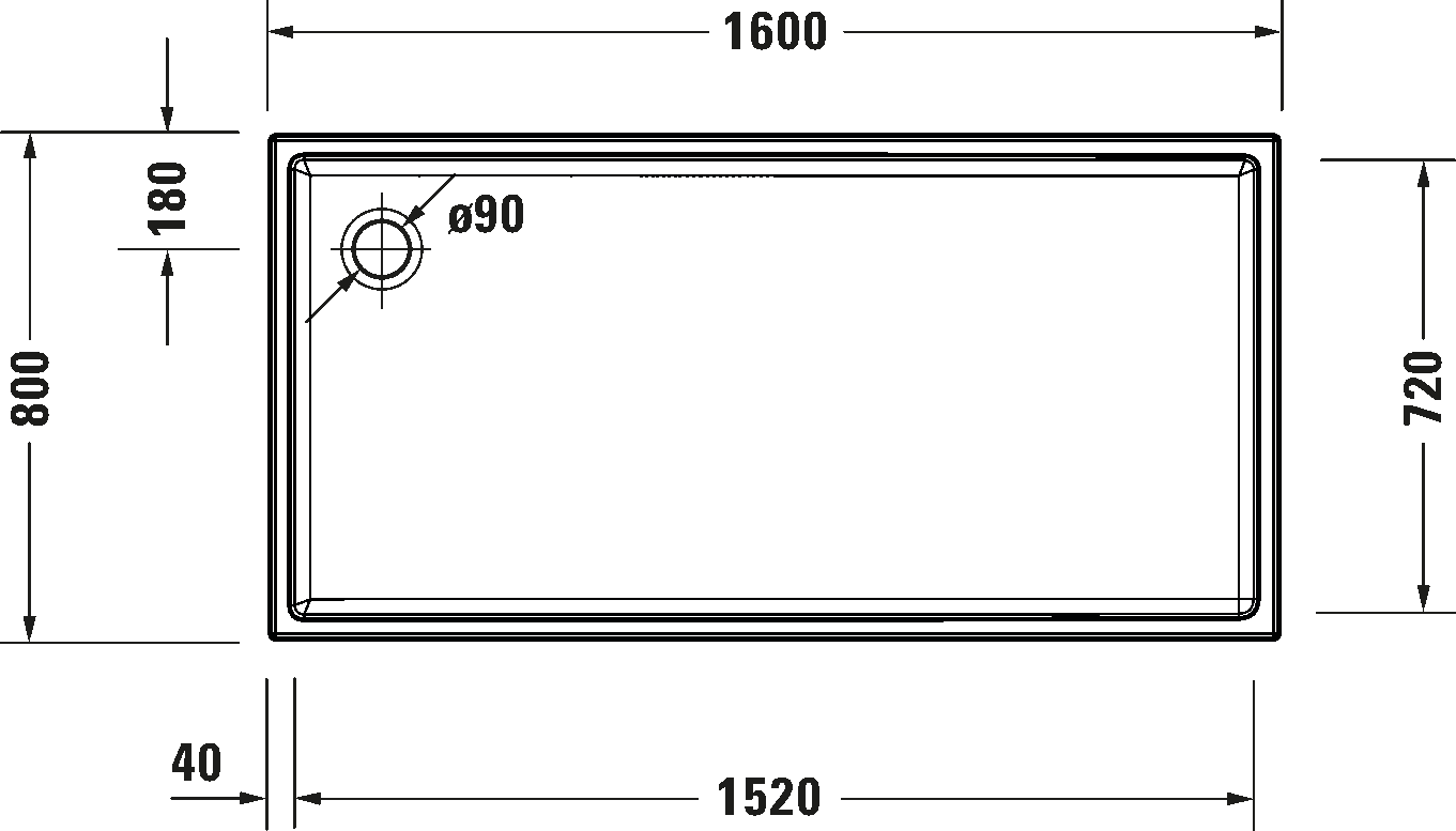 Shower tray, 720238