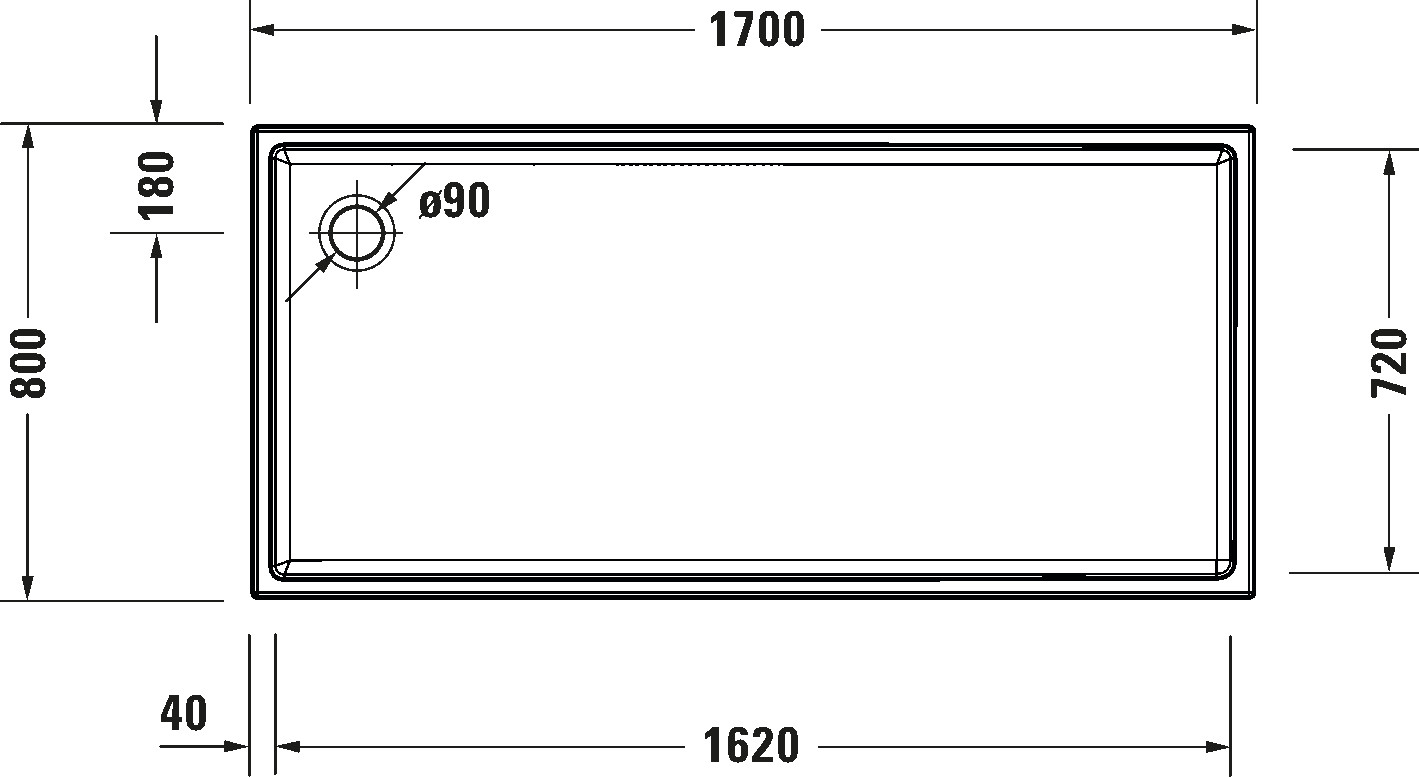 Shower tray, 720239