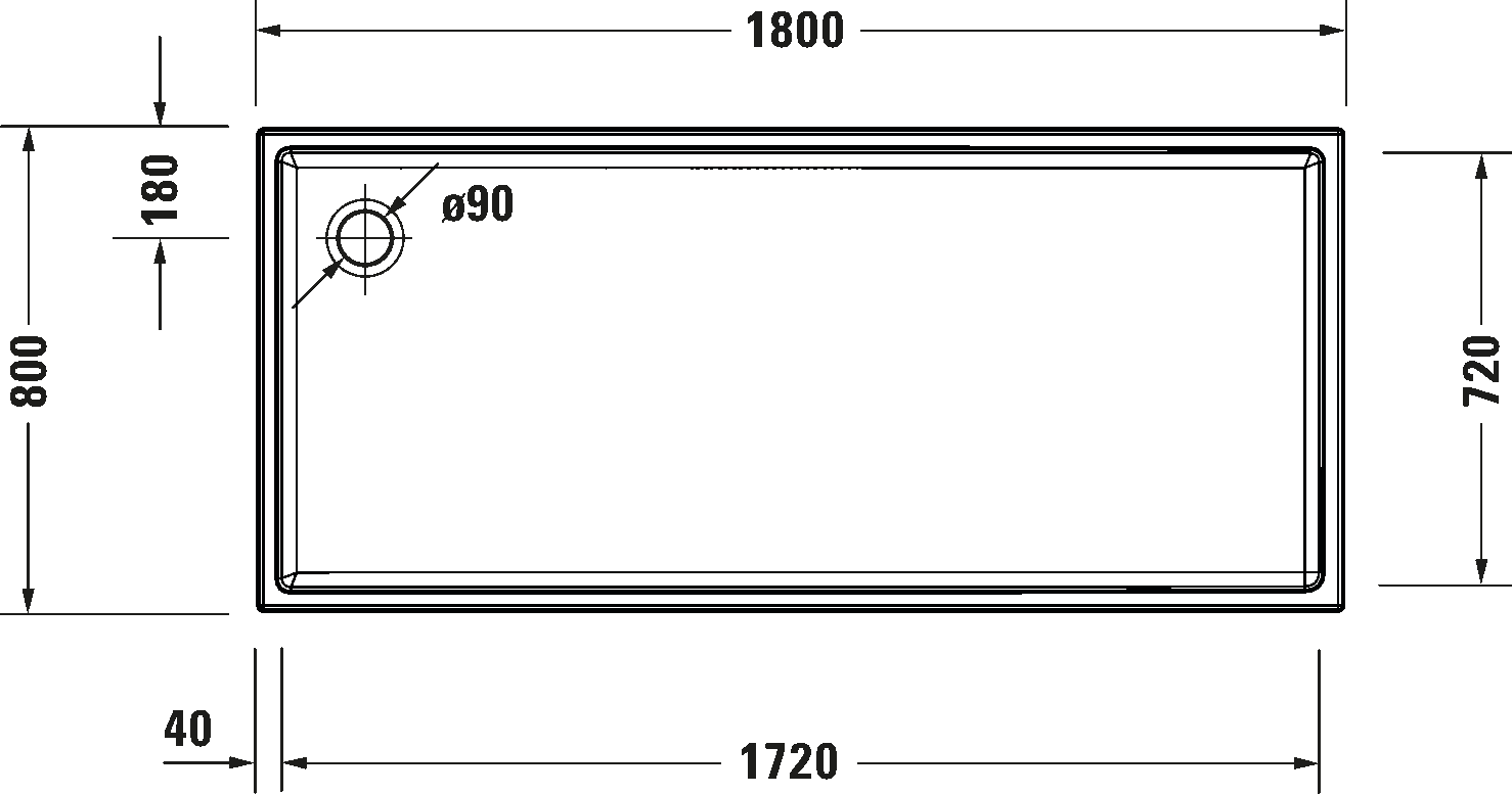 Shower tray, 720240