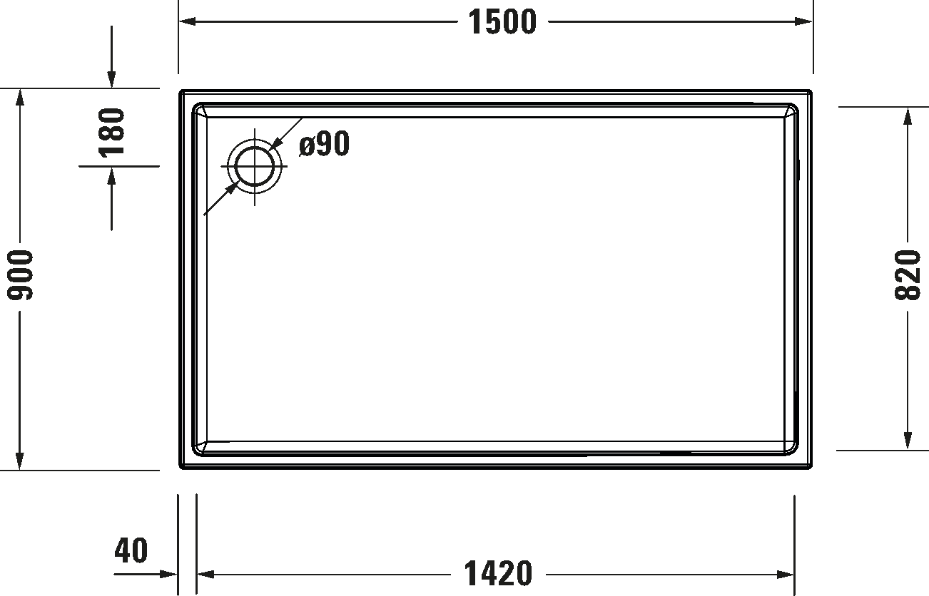 Shower tray, 720243