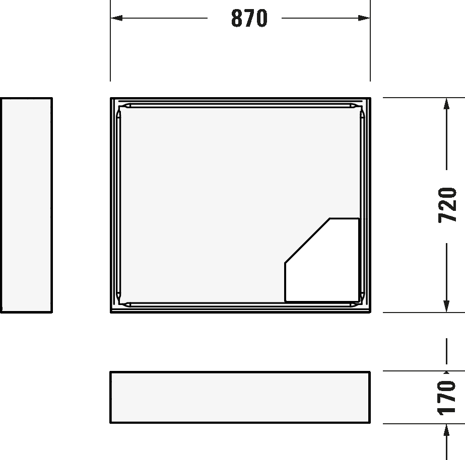 Shower tray, 720104