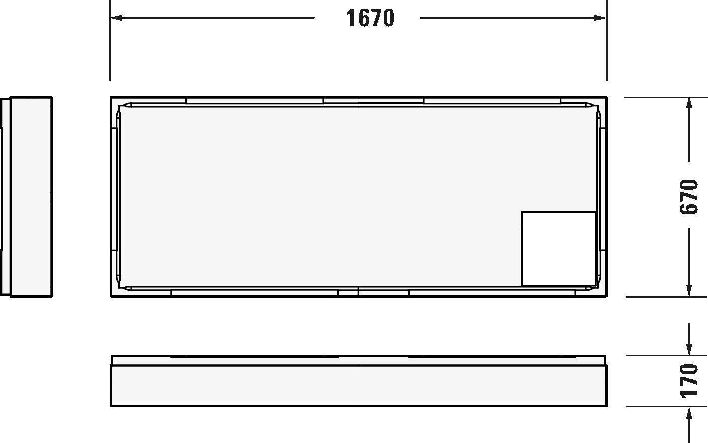 Shower tray, 720096