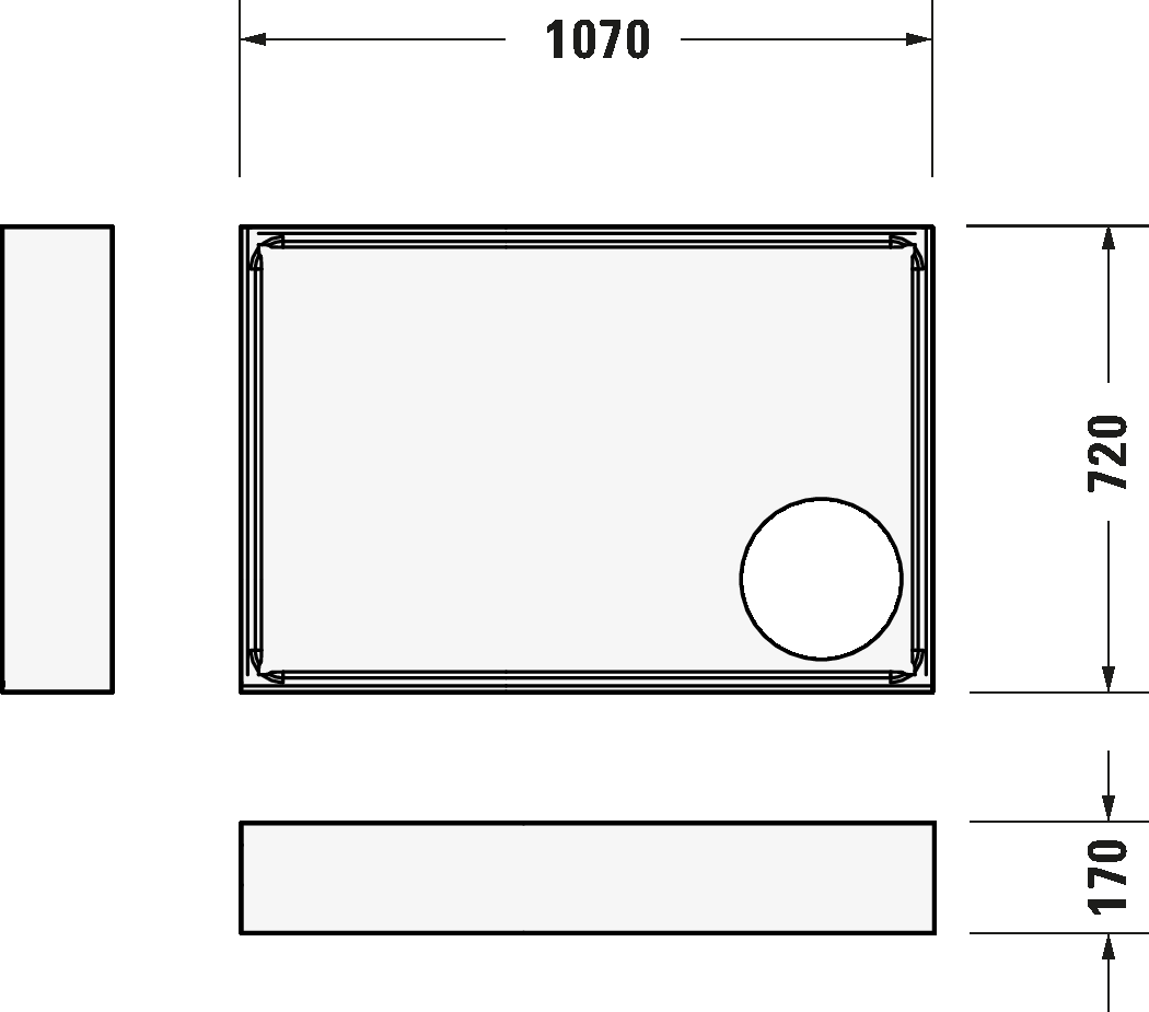 Shower tray, 720097