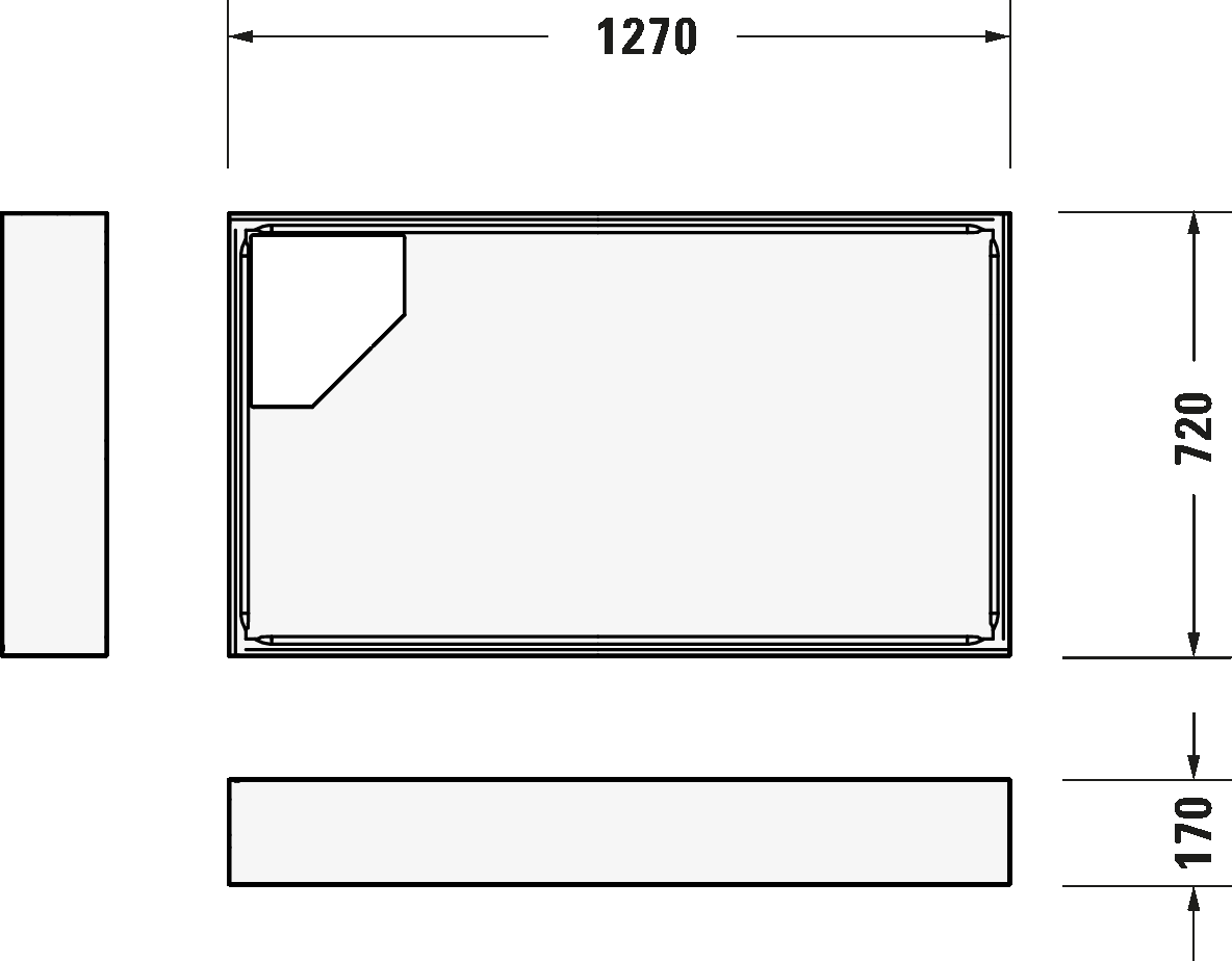 Shower tray, 720098