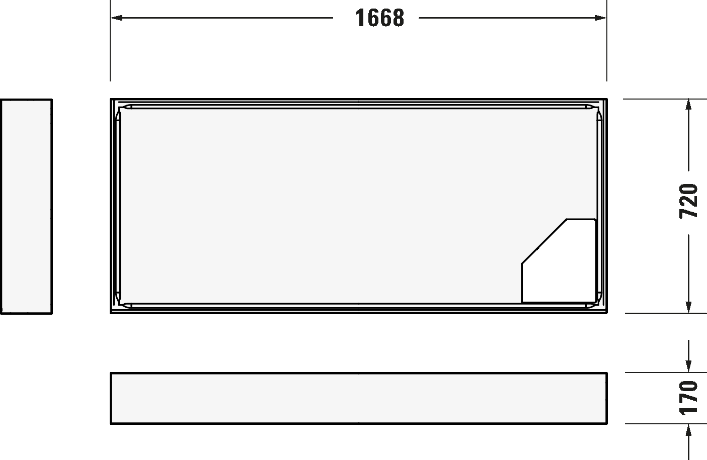 Shower tray, 720100