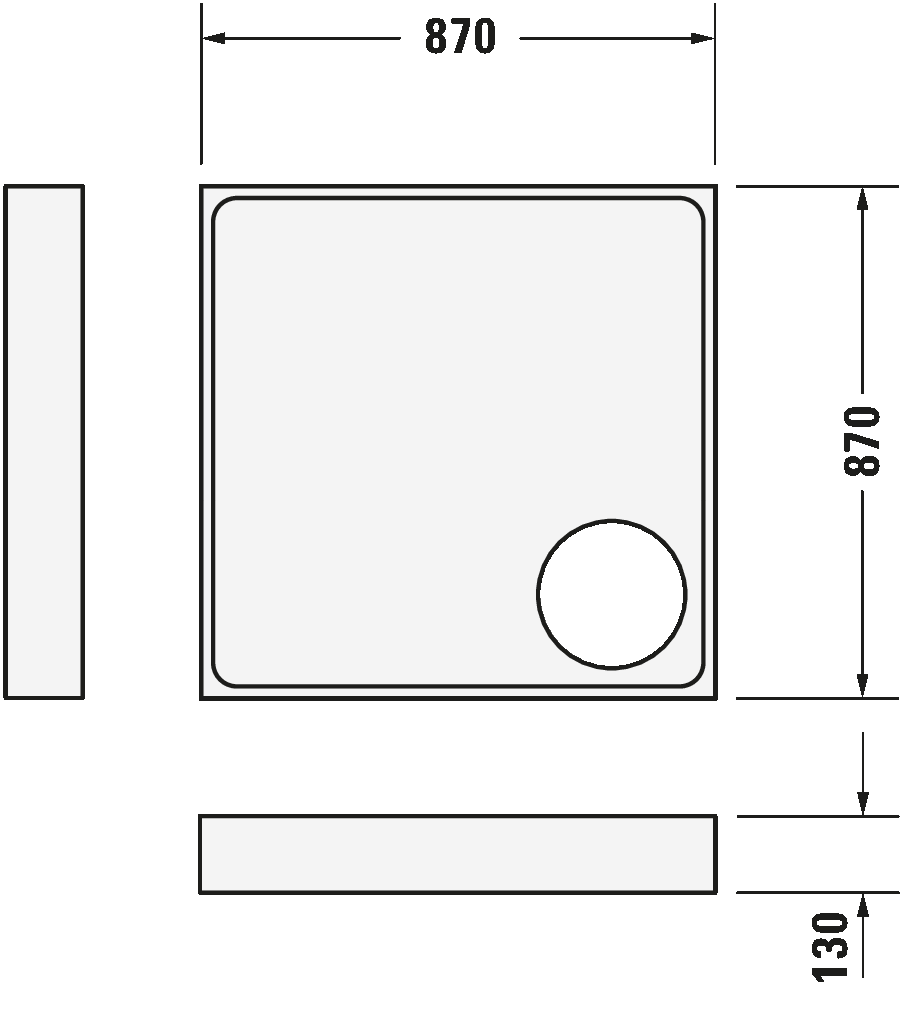 Shower tray, 720115